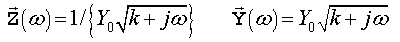 Z and Y equations for a Gerischer element